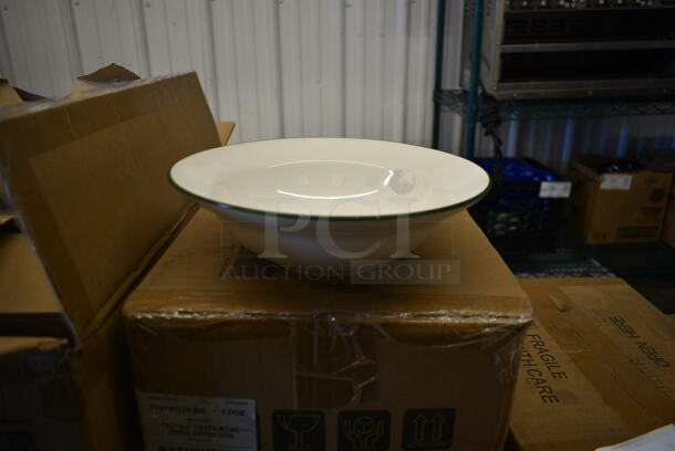 6 Boxes of 12 BRAND NEW! 9.5" White Ceramic Pasta Bowls. 6 Times Your Bid!