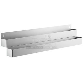 BRAND NEW SCRATCH AND DENT! Steelton 712B5548D Stainless Steel Double Tier Speed Rail - 48"