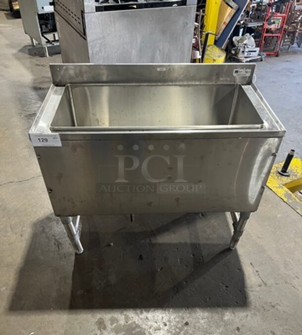 John Boos Commercial Undercounter 10 Circuit Cold Plate/ Ice Bin! With Back Splash! All Stainless Steel! On Legs! Model: EUBIB3618CP