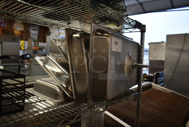 5 Stainless Steel Chafing Dish Lids. 5 Times Your Bid!