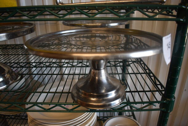 2 Metal Round Cake Stands. 13x13x7. 2 Times Your Bid!