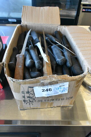 60 SHARPENED Stainless Steel Knives Including Fillet Knives. 60 Times Your Bid! 