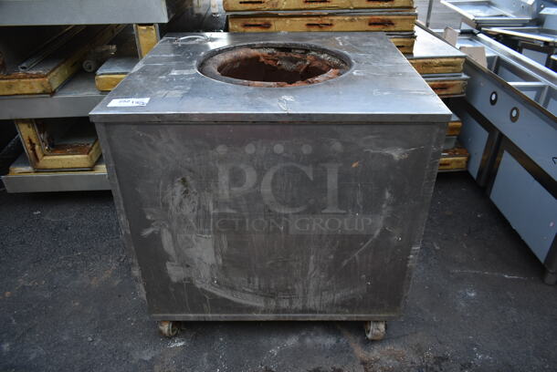 Stainless Steel Commercial Gas Powered Tandoori Tandoor Oven on Commercial Casters.