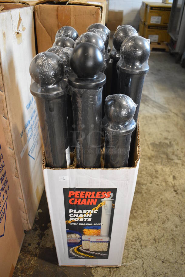 Box of 12 BRAND NEW! Peerless Chain Plastic Chain Posts. Includes 32"
