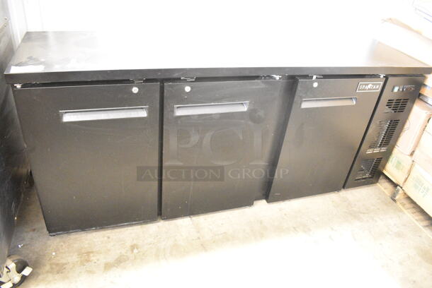 Spartan SBBB-79-SL Metal Commercial 3 Door Back Bar Cooler. 115 Volts, 1 Phase. Tested and Working!