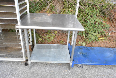 Stainless Steel Table w/ Metal Under Shelf. 