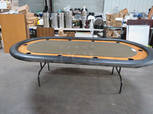 One AWESOME Folding Poker Table. 95X48X30