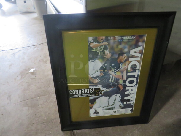 One Framed Picture Of Vanderbilt 2014 College World Series Victory. 20X24