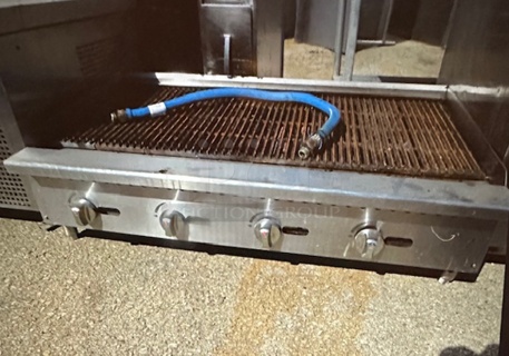 One Natural Gas Charbroiler. 48X28X16