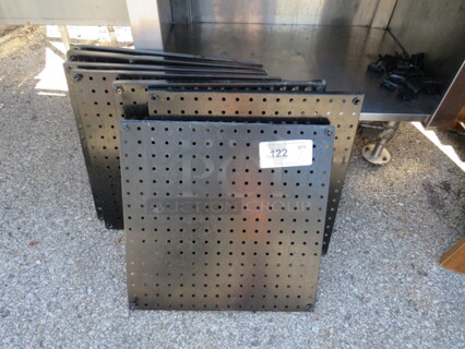 16X16 Wall Mount Black Pegboard. 7XBID