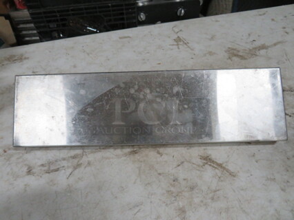 One Stainless Steel Wall Mount Shelf. 18X5X5