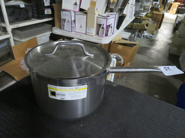 One NEW Vollrath Optio6-3/4 Quart Stainless Steel Saute Pan With Lid. #3806. - Item #1117583