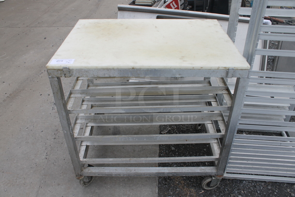 Metal Commercial Pan Transport Rack on Commercial Casters.