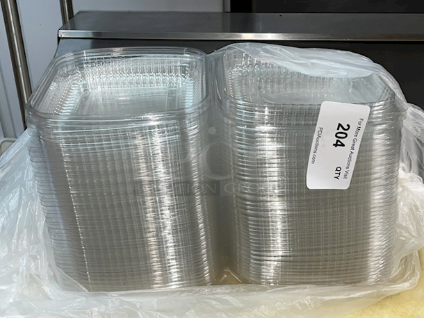 FAT STACK! Single Use Clamshell To Go Containers. 
