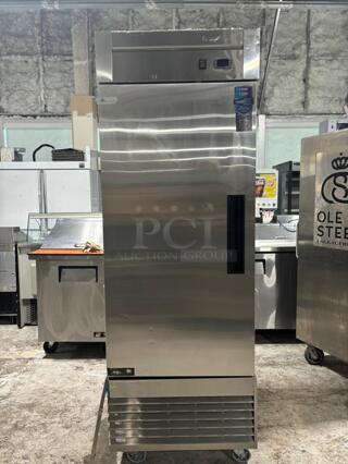 BRAND NEW Scratch & Dent Dukers D28F 28" Single Door Commercial Freezer in Stainless Steel
