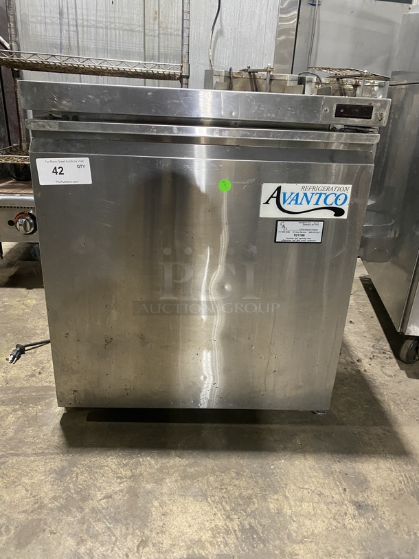 Avantco All Stainless Steel Lowboy/Worktop Cooler! MODEL:178TUC27R 115V SN:6351250114110118! Working When Removed!