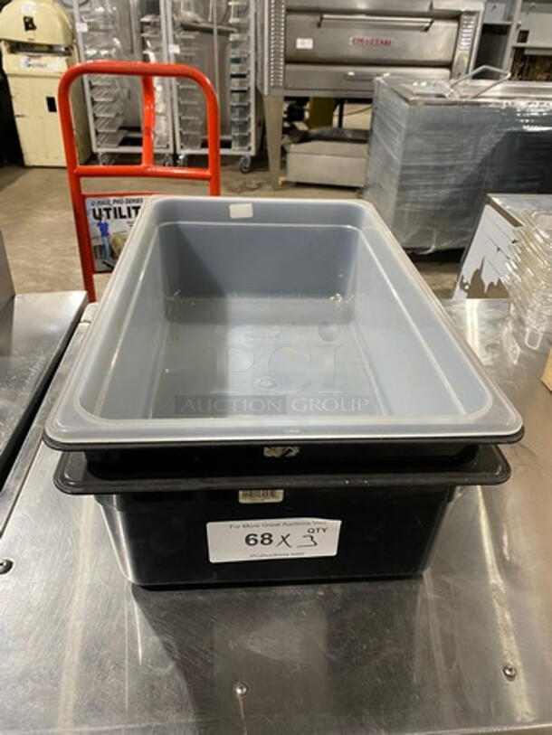 Cambro Poly 1/1x6" Food Containers! 3x Your Bid!