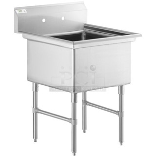 BRAND NEW SCRATCH & DENT! Regency 600S12424X 29" 16 Gauge Stainless Steel One Compartment Commercial Sink - 24" x 24" x 14" Bowl. Sink only. 