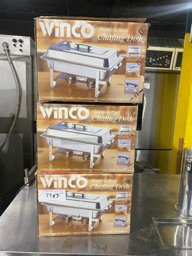 Winco Stainless Steel Chafing Dish! 3x Your Bid!