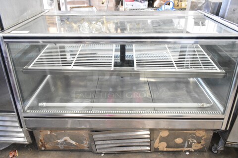 2016 Leader CBK57 S/C Stainless Steel Commercial Floor Style Deli Display Case Merchandiser. 115 Volts, 1 Phase. Tested and Does Not Power On