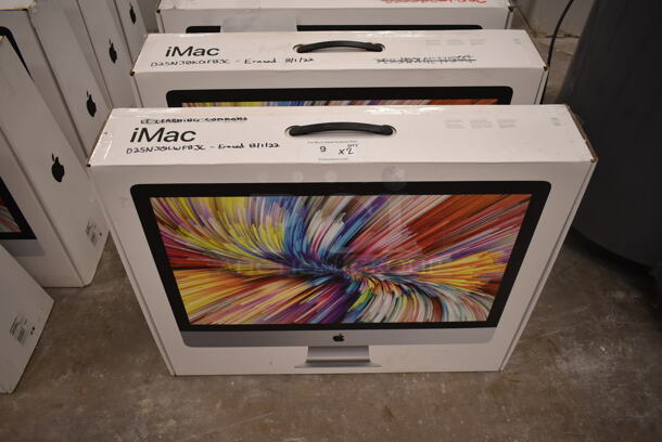 2 Apple A1419 27"  iMac Desktop All In One Computer w/ Keyboard. 100-240 Volts, 1 Phase. 2 Times Your Bid! (front room)