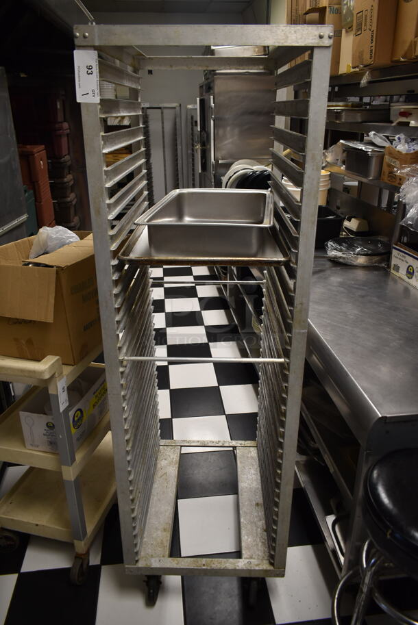 Metal Commercial Pan Transport Rack on Commercial Casters. (kitchen #2)