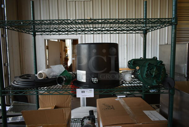 ALL ONE MONEY! Tier Lot of Various Items Including Poly Paper Towel Dispenser and Zoeller Drain Pump.