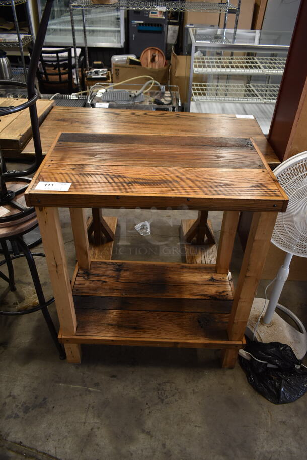 Wooden Table w/ Under Shelf.
