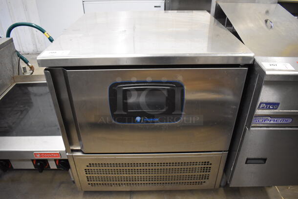 2019 Desmon GBF-5PNA+ETL Stainless Steel Commercial Undercounter Blast Chiller on Commercial Casters. 110-115 Volts, 1 Phase. 31.5x31.5x35. Tested and Powers On But Touch Screen Does Not Work
