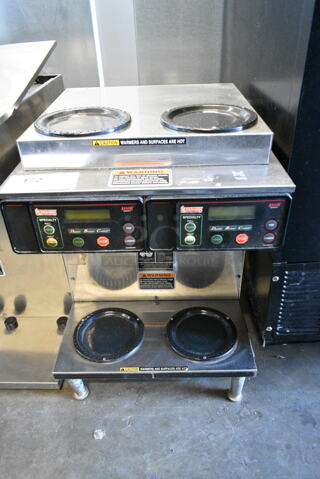 2017 Bunn AXIOM 2/2 TWIN Stainless Steel Commercial Countertop 4 Burner Coffee Machine. 120/208-240 Volts, 1 Phase. 