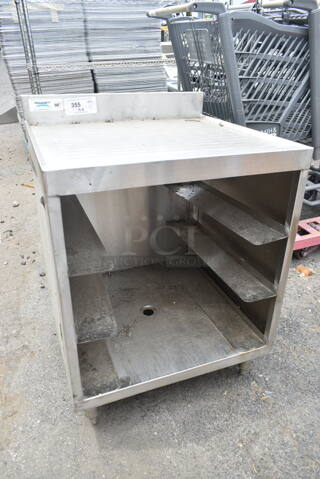 Regency 600GRSU2324C Stainless Steel Corrugated Top Glass Rack Storage Unit - 23" x 24"