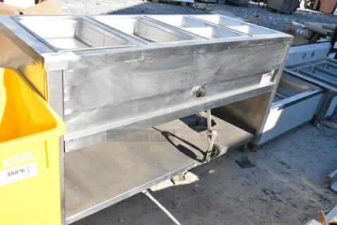 Sang Kung SKS03 Stainless Steel 4 Bay Steam Table. 