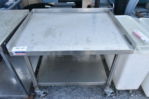 Stainless Steel Equipment Stand w/ Under Shelf on Commercial Casters. 