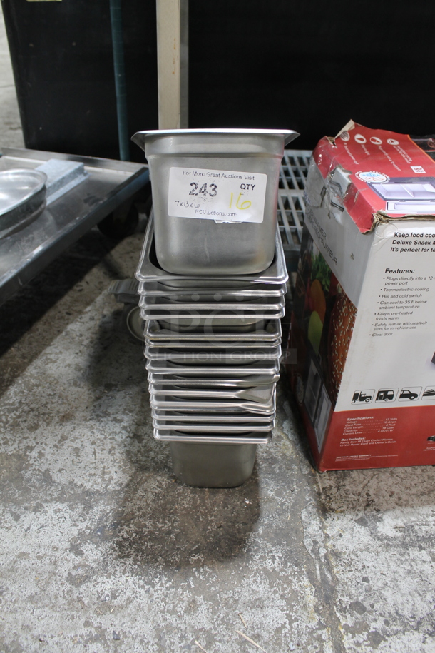 16 Stainless Steel 1/3 Size Drop In Bins. 1/3x6. 16 Times Your Bid!