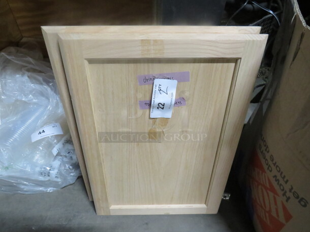 Wooden Cabinet Door. 2XBID. 16X23