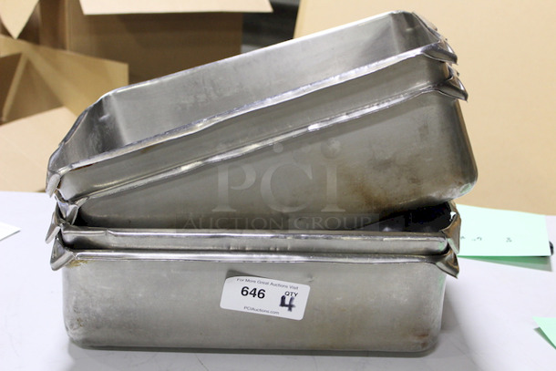 Vollrath Full Size Pans, 6" Deep, Stainless Steel. 4x Your Bid