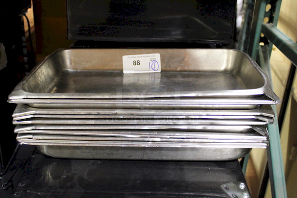 AMAZING! Stainless Steel Full Size Hotel Pans, 2-1/2" Deep. 10x Your Bid