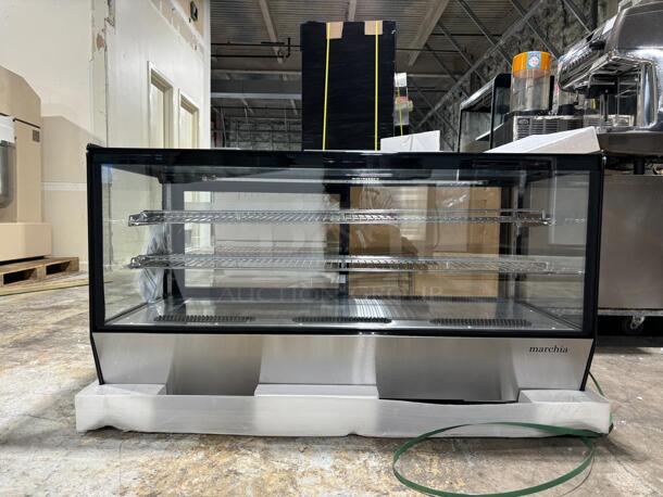 Brand New Marchia MDC260-ST 48" Countertop Refrigerated Straight Glass Bakery Display Case with LED Lighting
