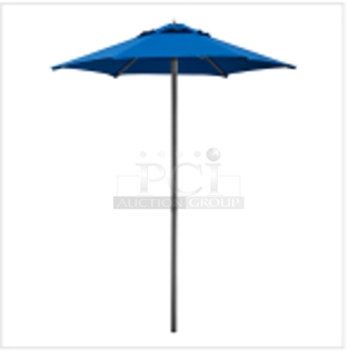 BRAND NEW IN UNOPENED BOXES! Lancaster Table & Seating 164UMBAL06CN/PB 6' (2)Canvas & (2) Cobalt Push Lift Aluminum Umbrella. NO DAMAGE. Colors have been discontinued.  