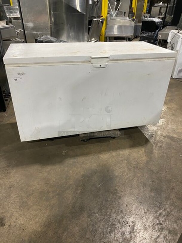 Whirlpool Commercial Reach Down Chest Freezer! With Hinged Top Lid! Model: WZC3122DW00 SN: U44005713 115V