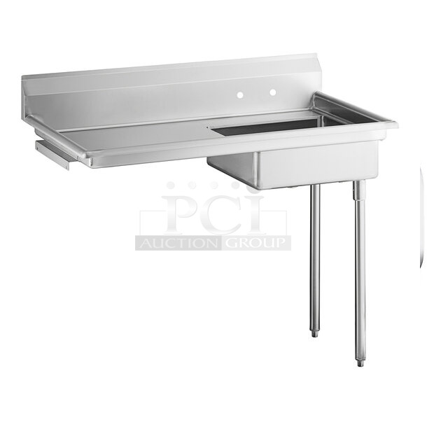 BRAND NEW SCRATCH AND DENT! Regency 600UDT50R Stainless Steel Commercial 16-Gauge Soiled / Dirty Undercounter Dishtable. 