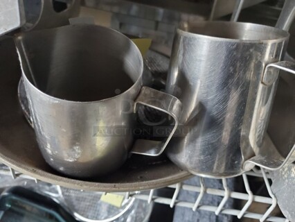 Lot of 2 Stainless Steel Pitchers