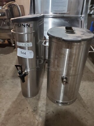 Lot of 2 Stainless Steel Iced Tea Dispensers