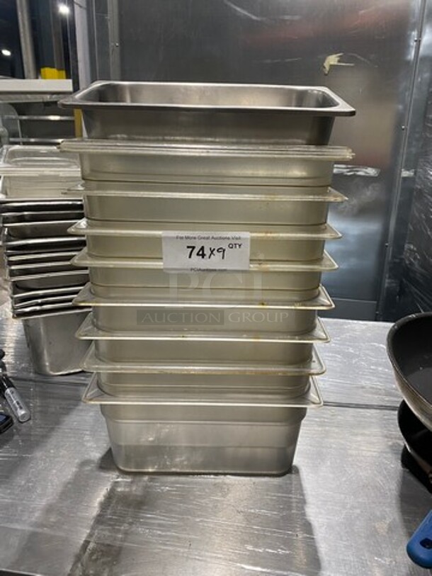 MISCELLANEOUS! Commercial Steam Table/ Prep Table Food Pans! Cambro Clear Poly Food Containers! 9x Your Bid!