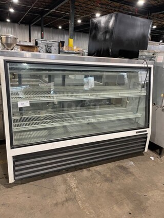 True Commercial Refrigerated Display Case/Merchandiser! With Front Slanted Glass! With Double Rear Sliding Glass Doors! 115V 1 Phase! Model: TSID-72-3 SN: 1-4377737!