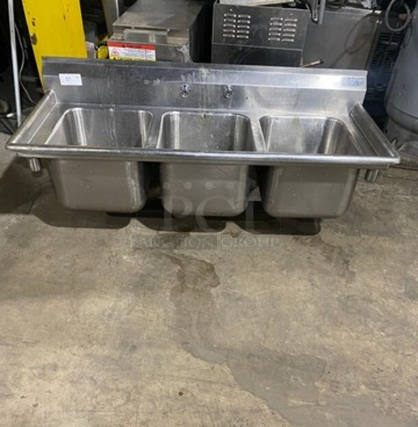 All Stainless Steel Three Compartment Dishwashing Sink!