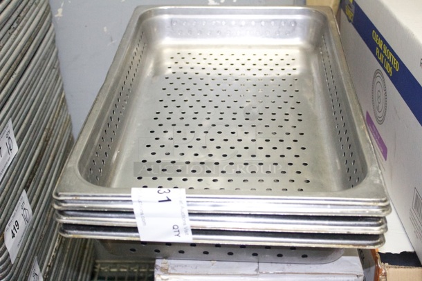 Full Size Perforated Hotel Pans, 2-1/2" Deep. 4x Your Bid