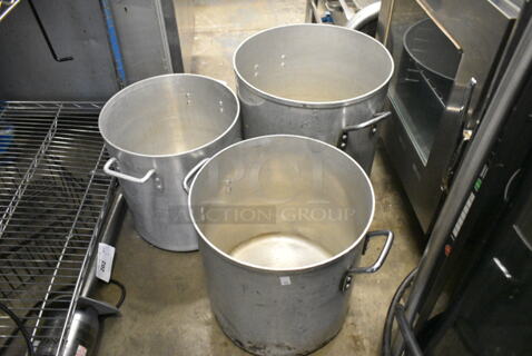 3 Metal Stock Pots. Includes 17x14x15. 3 Times Your Bid! 