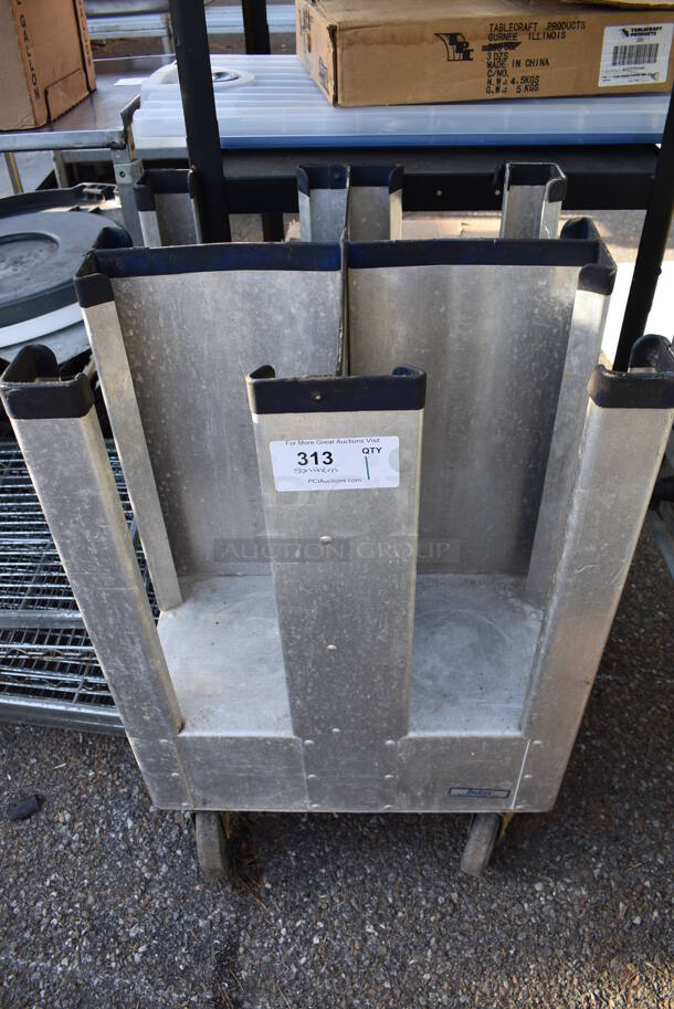 Metal Dish Caddy on Commercial Casters. 21x21x32