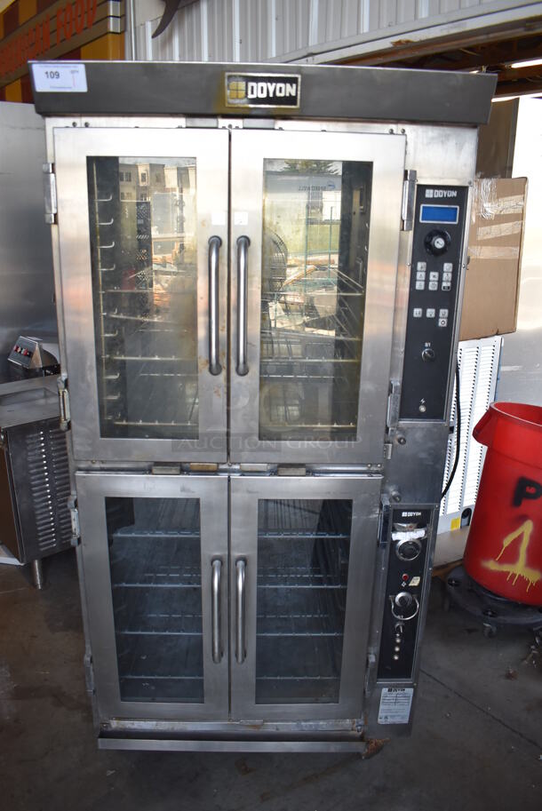 2012 Doyon JAOP6 Stainless Steel Commercial Electric Powered Oven Proofer on Commercial Casters.. 208 Volts, 3 Phase. 